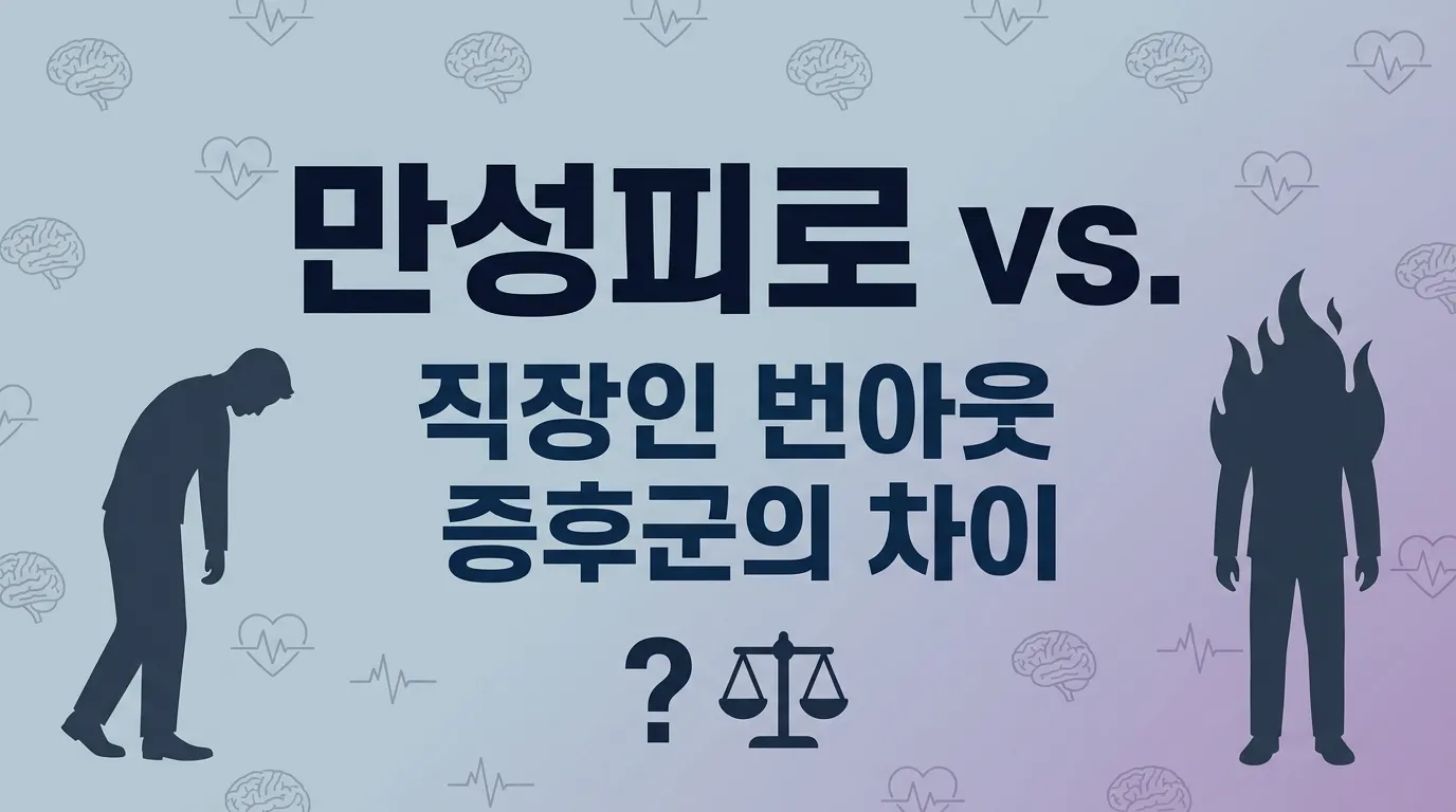 만성 피로 vs 직장인 소진증후군 차이 (직장인 건강 지키기 시리즈 5부)