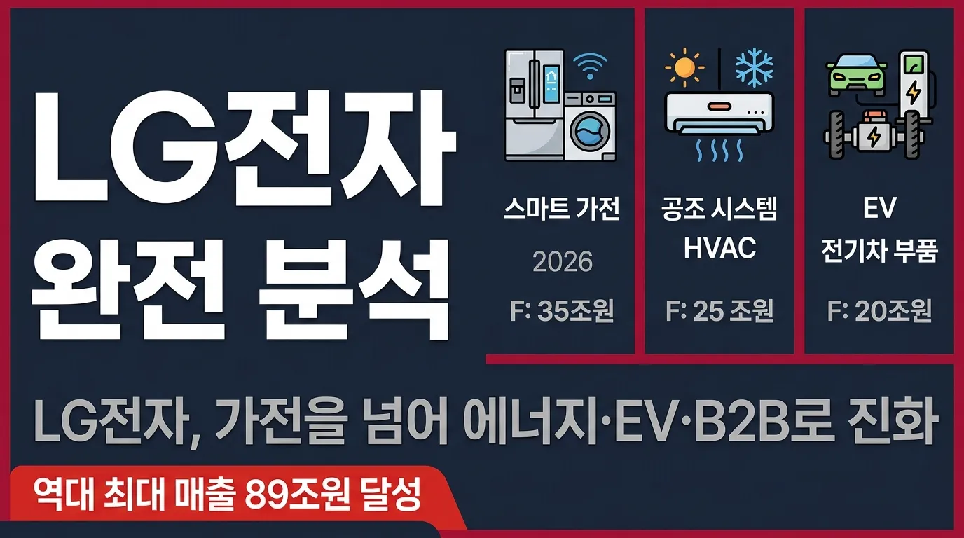 LG전자(066570) 심층 분석 — 가전 회사에서 에너지·EV·B2B 솔루션 기업으로