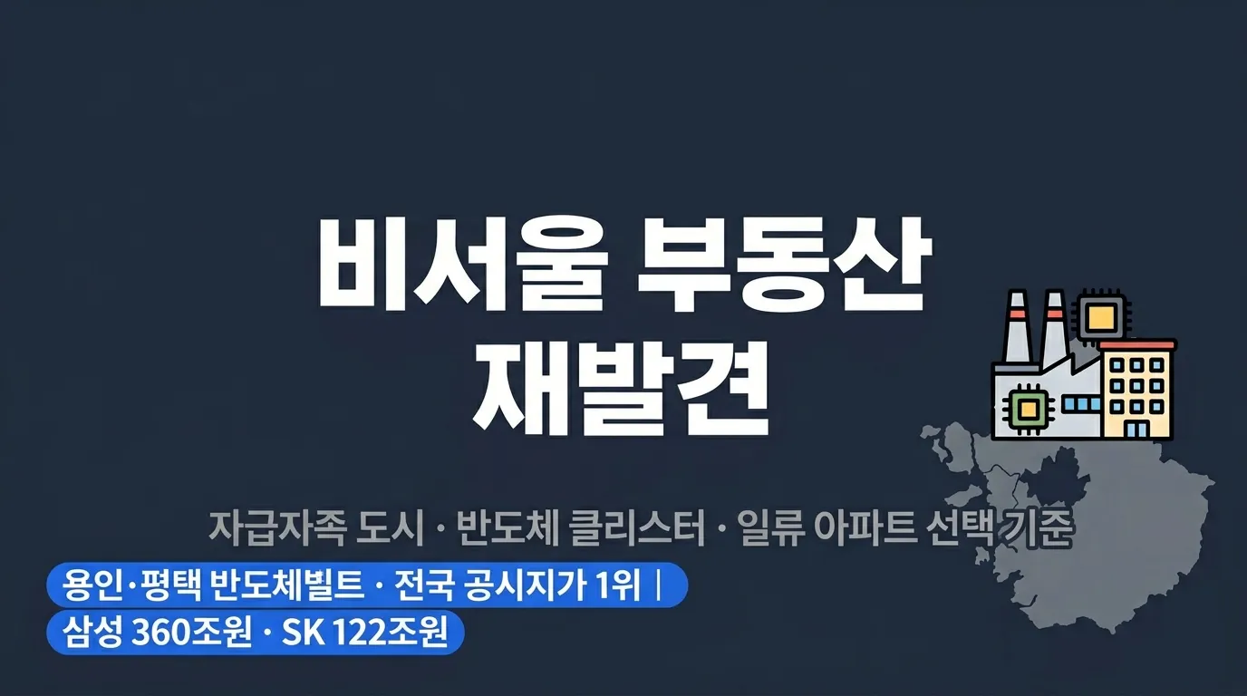 비서울 부동산 재발견 — 자족도시·반도체 클러스터·대장 아파트 선별 기준