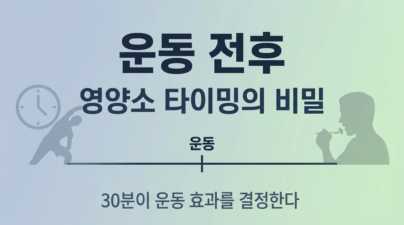 운동 전후 영양소 타이밍의 비밀 (초보 홈트 & 다이어트 시리즈 4부)
