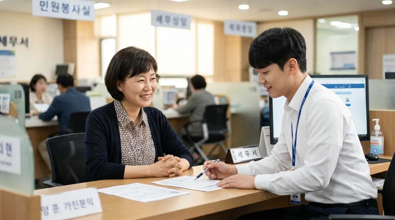 세무서에서 체납 소멸 신청 안내를 받는 자영업자