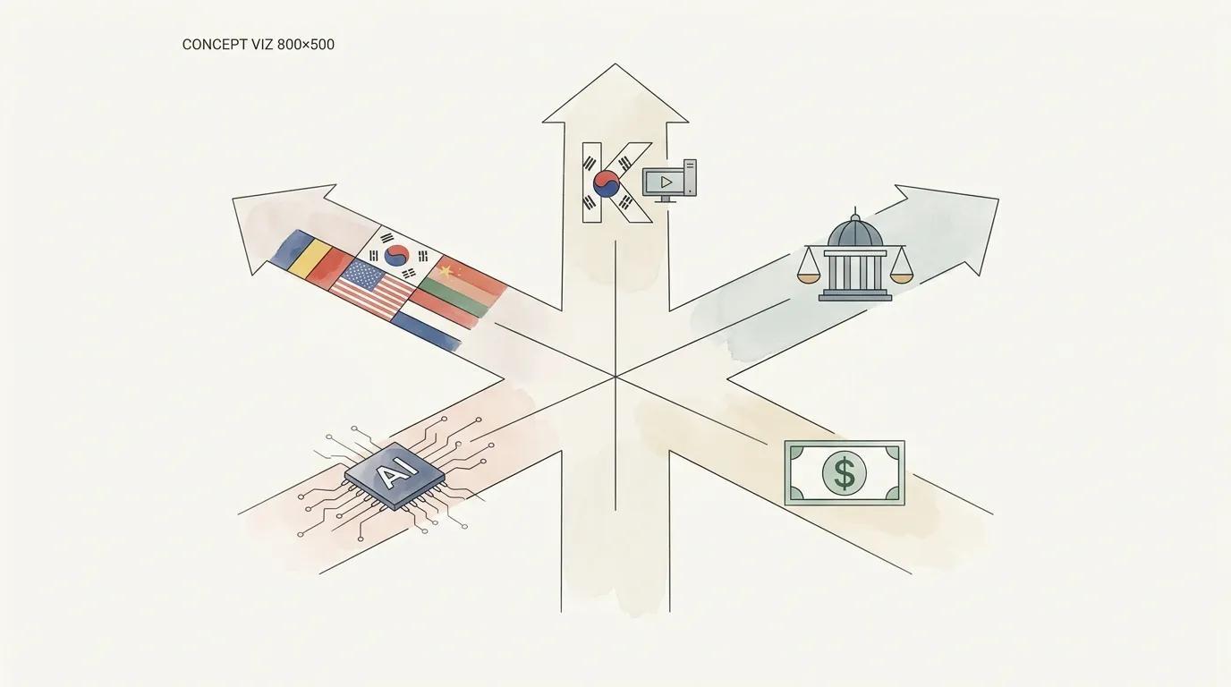 다섯 가지 갈림길 개념 일러스트