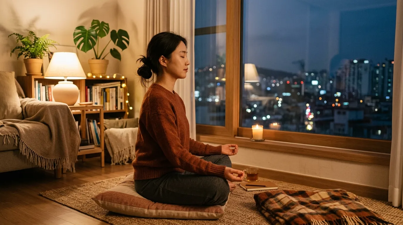 감정적 탈진을 인식하고 회복을 준비하는 한국인 여성