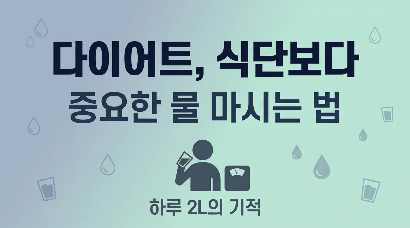 다이어트, 식단보다 중요한 물 마시는 법 (초보 홈트 & 다이어트 시리즈 3부)