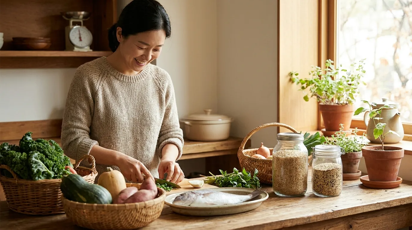 요요 없는 건강한 라이프스타일을 실천하는 한국인 여성