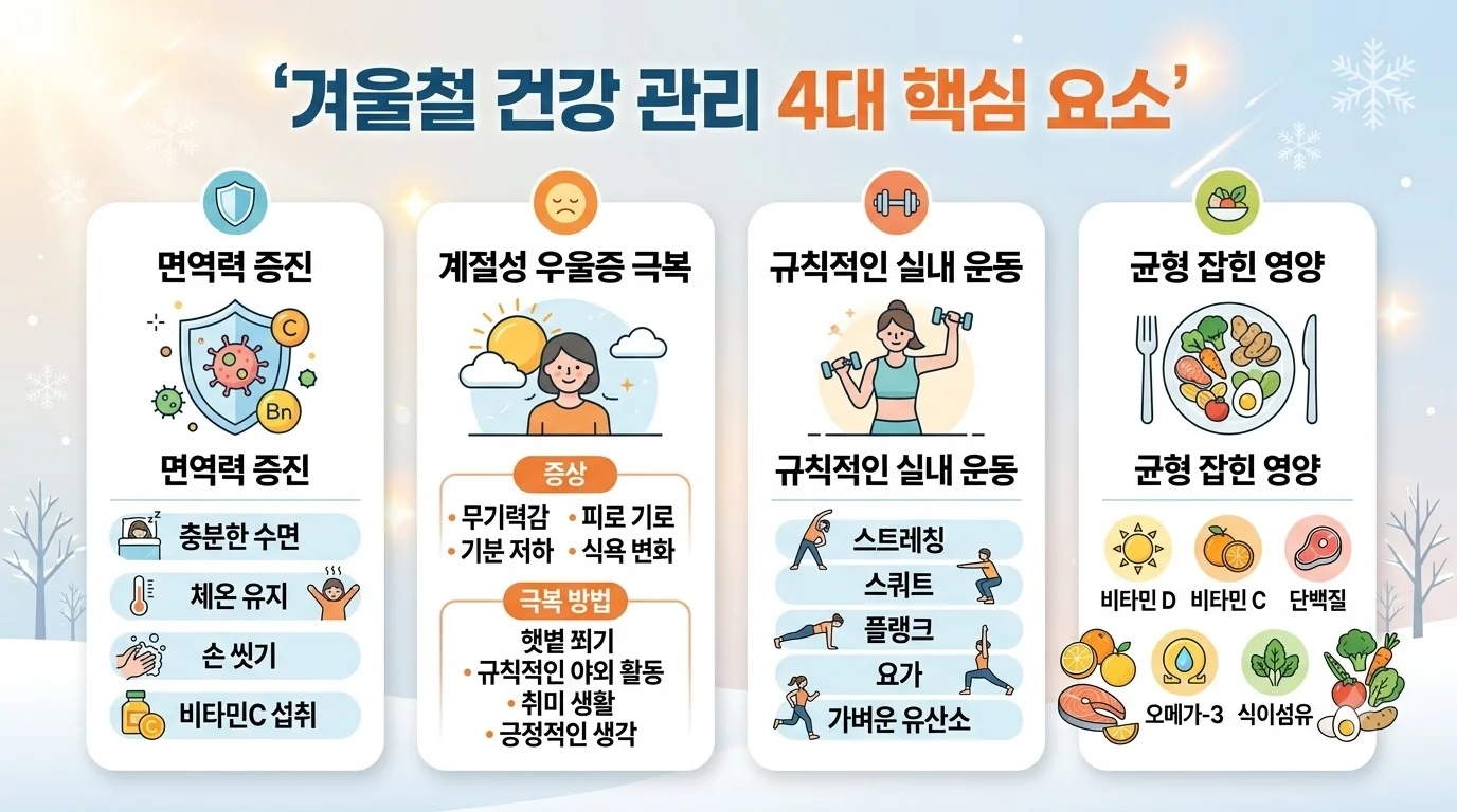 겨울철 건강 관리 인포그래픽